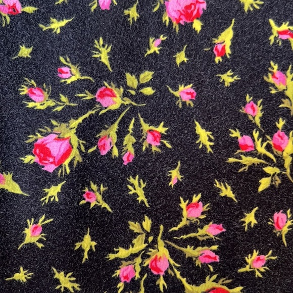 VINTAGE BETSEY JOHNSON COTTON BODYCON ROSES MILKMAID MIDI DRESS - Picture 7 of 11